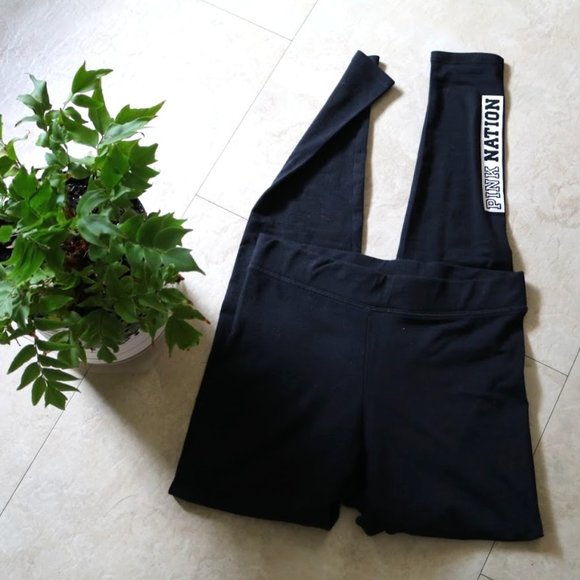PINK Victoria's Secret 'PINK NATION' Wordmark Yoga Leggings - Black, Size XS - Picture 15 of 15